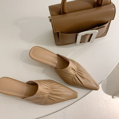 Pantuflas Baotou de Tacón Medio para Mujer - Comodidad de Verano - Image 2