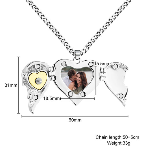 Collar con Alas y Foto Personalizable en Color - Image 8
