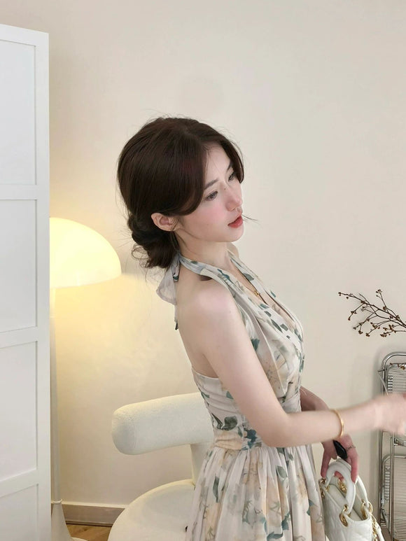Vestido Floral Fragmentado para Menina - Estilo Celebridade