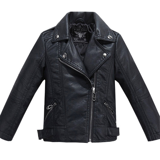 Chaqueta de Cuero PU con Solapa para Niños - Estilo Fashion - Image 7