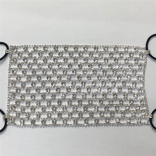 Máscara de Diamantes Brillantes con Diseño de Malla - Image 7