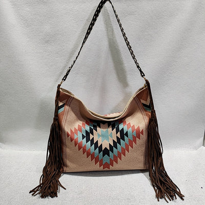 Bolso de Hombro Tejido a Mano en Algodón y Lino - Image 10