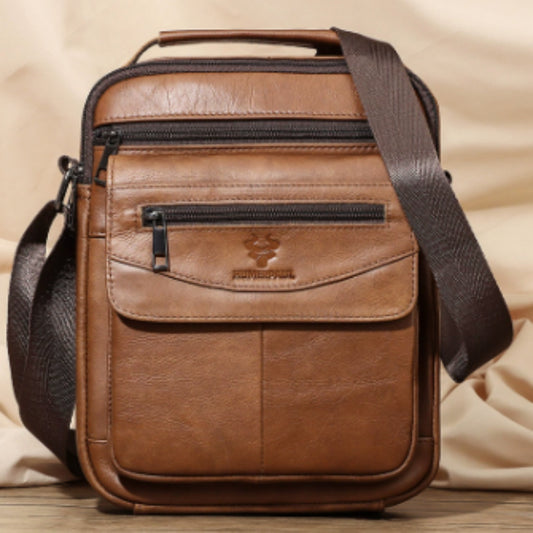 Mochila de Cuero Genuino para Hombre - Diseño Crossover Moderno