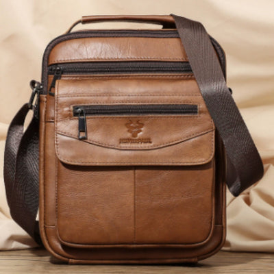 Mochila de Cuero Genuino para Hombre - Diseño Crossover Moderno