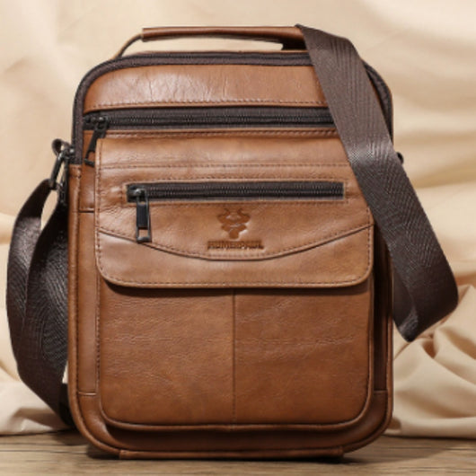 Mochila de Cuero Genuino para Hombre - Diseño Crossover Moderno
