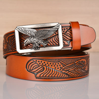 Cinturón de Cuero para Hombre con Águila Grabada - Image 6