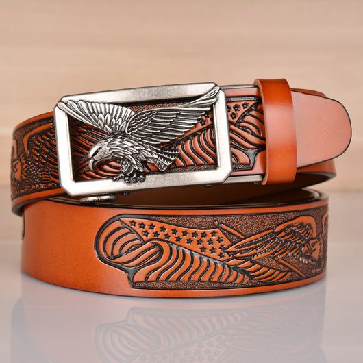 Cinturón de Cuero para Hombre con Águila Grabada - Image 6