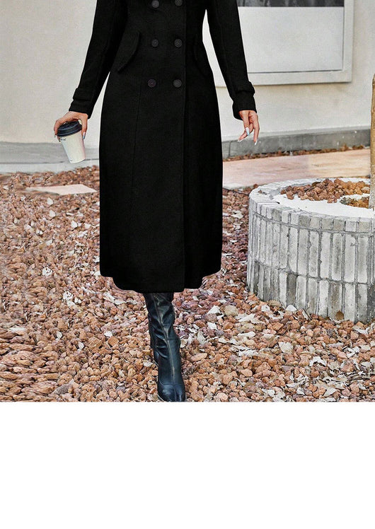 Abrigo de Solapa Cruzada para Mujer - Otoño e Invierno - Image 16