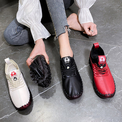 Zapatos Oxford de Cuero Genuino con Suela Blanda para Mujer - Comodidad Total