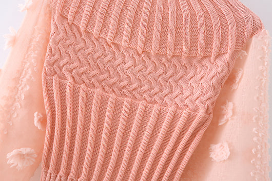 Suéter Elegante para Mujer con Cuello Semialto y Mangas de Gasa - Image 17