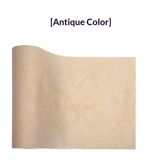 Papel para Caligrafía con Dragón Dorado y Patrones de Nubes Auspiciosas - Image 7