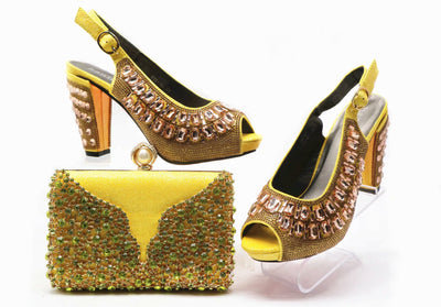 Conjunto de Bolso y Zapatos con Strass para Bodas - Estilo Diagonal Elegante - Image 8