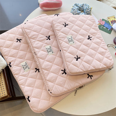 Bolsa Organizadora para Cuadernos con Bordado de Rombos y Moño - Image 10
