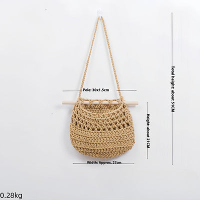Bolsa de Red Tejida de Algodón - Decoración Mural Rústica para Dormitorio - Image 23