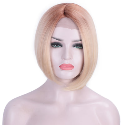Peluca Frontal de Encaje Fibra Química Estilo Europeo y Americano - Image 6