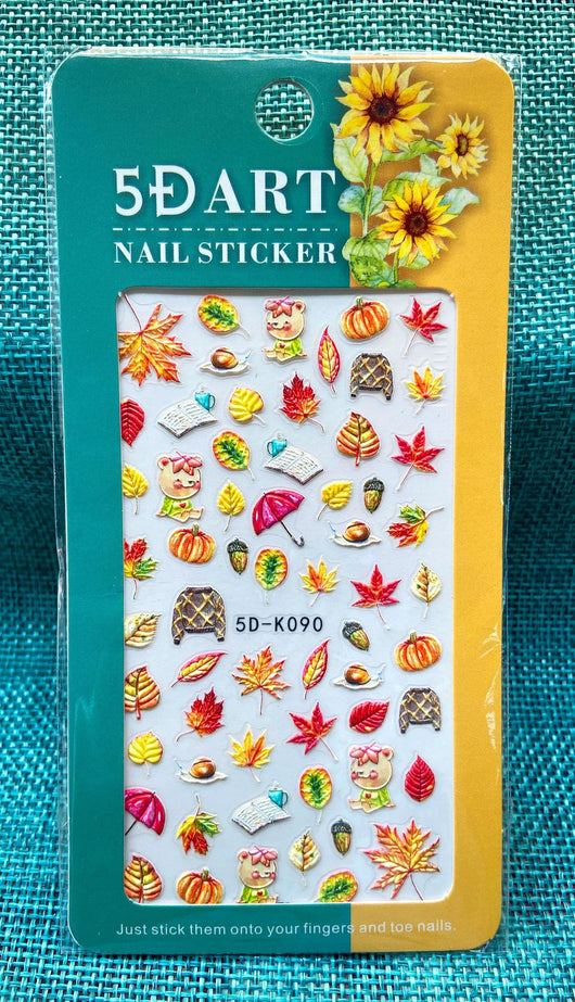 Stickers de Uñas 3D con Relieve - Diseño Cuadros y Moños para Verano - Image 32