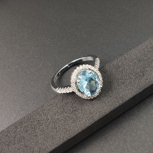 Anillo de Diamantes Zircón Redondo Lujo - Compromiso y Boda - Image 28