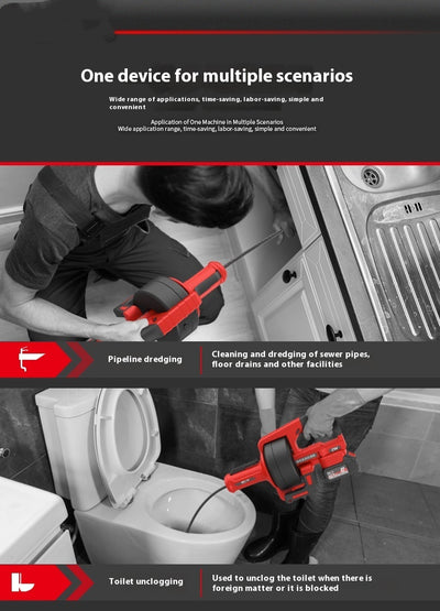 Desobstructor de Tuberías con Batería de Litio para Cocina y Baño - Image 8