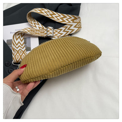 Bolsa Bandolera de Pana para Mujer - Bolso Cruzado de Hombro Único - Image 26