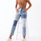 Jeans Retro Slim Straight de Algodón con Costura Clásica