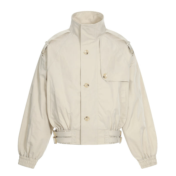Chaqueta Casual Retro para Hombre con Cuello Alzado