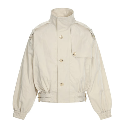 Chaqueta Casual Retro para Hombre con Cuello Alzado
