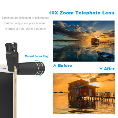 Kit de Lentes Profesionales para Smartphone: Gran Angular, Teleobjetivo y Ojo de Pez HD - Image 14