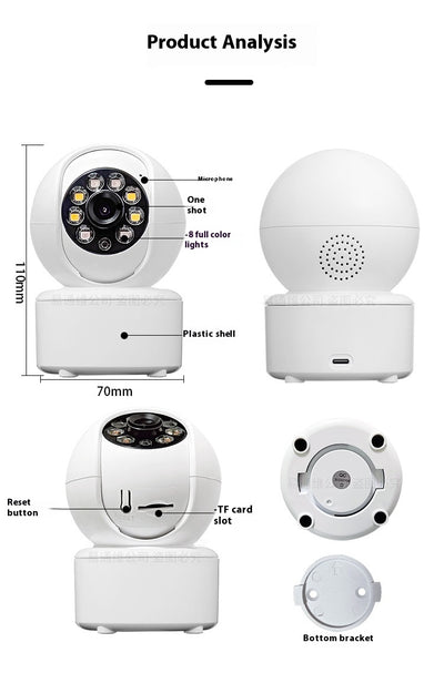 Cámara de Seguridad Panorámica HD 1080p con Bluetooth y Doble Iluminación - Image 3