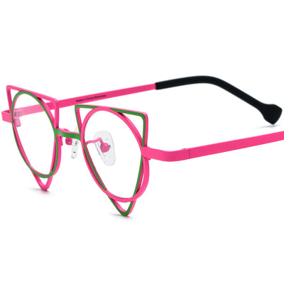 Gafas Graduadas Cat-eye Titanio Ultraligero con Lentes de Color - Image 8