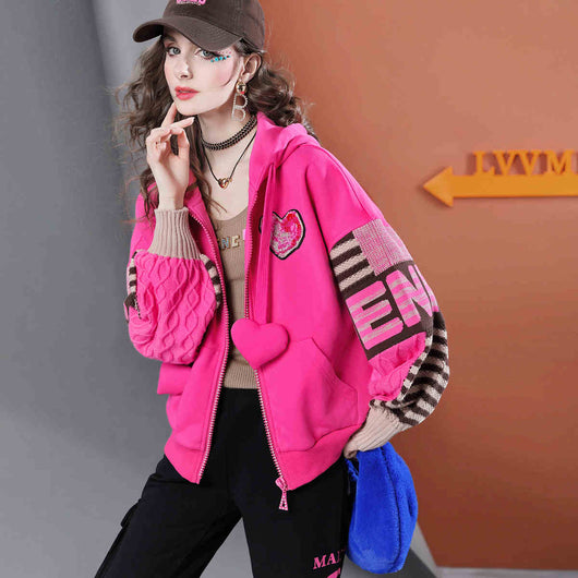 Abrigo Tejido Holgado con Capucha para Mujer - Image 8