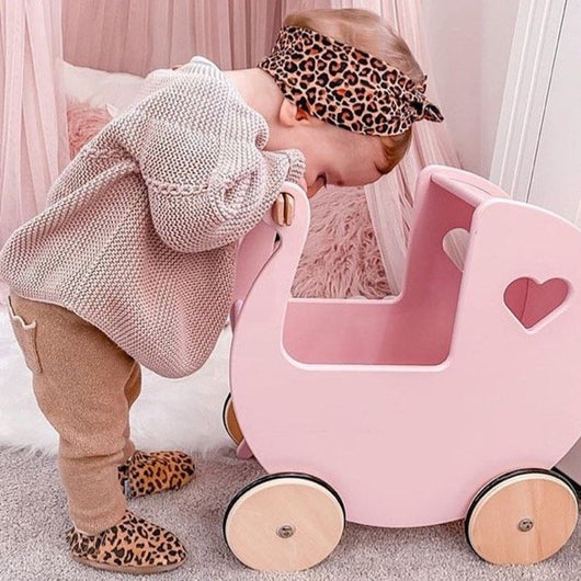 Carrito de Muñecas de Madera Sebra Moover Love - Andador Infantil Premium