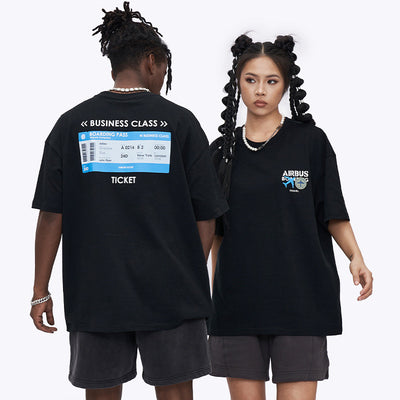 Camiseta Estampada Diseño Boleto Aéreo para Hombre