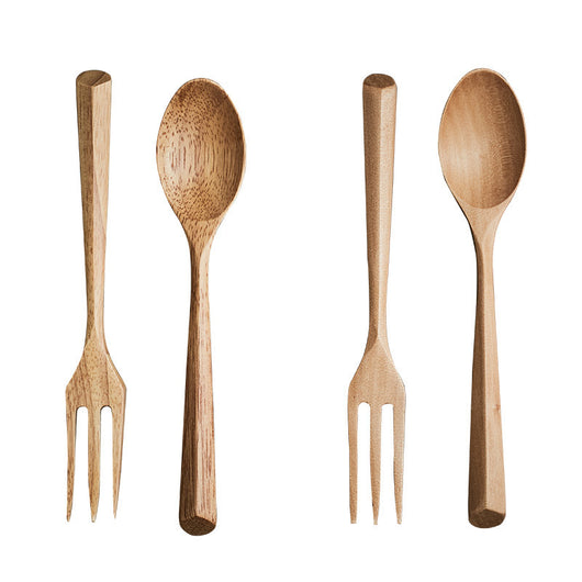 Juego de Cucharas y Tenedor de Madera Estilo Japonés - Image 10