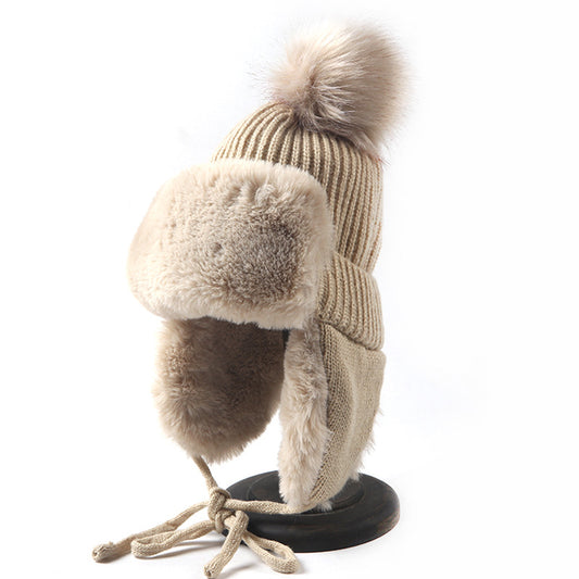 Gorro de Lana Tejido Invierno para Mujer - Estilo Lei Feng - Image 2