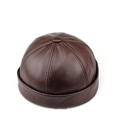 Gorro de Cuero Térmico para Hombre - Diseño Clásico sin Visera - Image 13