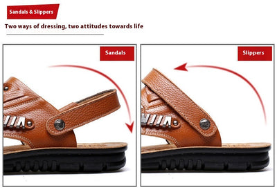 Sandalias Hombre Cuero Genuino Primera Capa - Comodidad Estival - Image 15