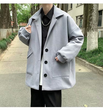 Abrigo Gabardina Casual Versátil para Hombre - Corte Relajado Primavera Otoño - Image 15
