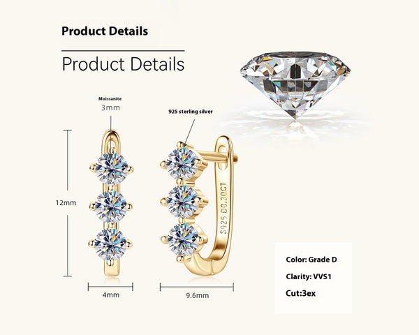 Aretes de Moissanita para Mujer - Elegancia y Sofisticación - Image 6