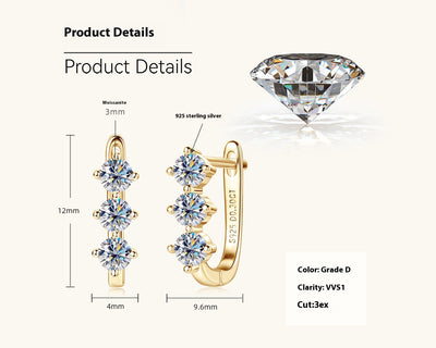Aretes de Moissanita para Mujer - Elegancia y Sofisticación - Image 6