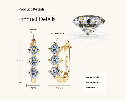 Aretes de Moissanita para Mujer - Elegancia y Sofisticación - Image 6