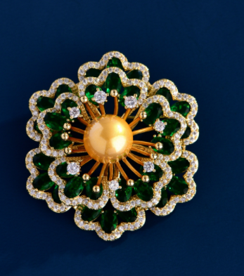 Broche Floral de Lujo - Prendedor Begonia para Mujer - Image 6