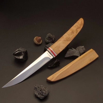 Cuchillo Forjado 3 en 1 para Acampada - Hoja de Acero Afilada Portátil