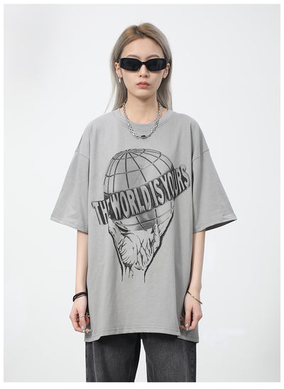Playera Pareja Estampado Mitad Tierra con Letras - Image 21