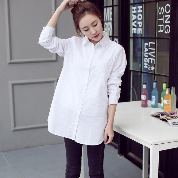 Blusa Holgada de Color Sólido para Mujer