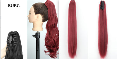 Peluca de Fibra Sintética con Clip Tipo Garra - Cabello Liso y Voluminoso - Image 32