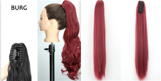 Peluca de Fibra Sintética con Clip Tipo Garra - Cabello Liso y Voluminoso - Image 32