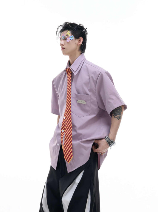 Camiseta Manga Corta Estilo Corbata Retro - Image 13