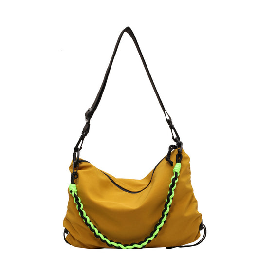 Bolsa Crossbody Naranja Grande de Nylon - Mochila Escolar de Alta Capacidad - Image 8