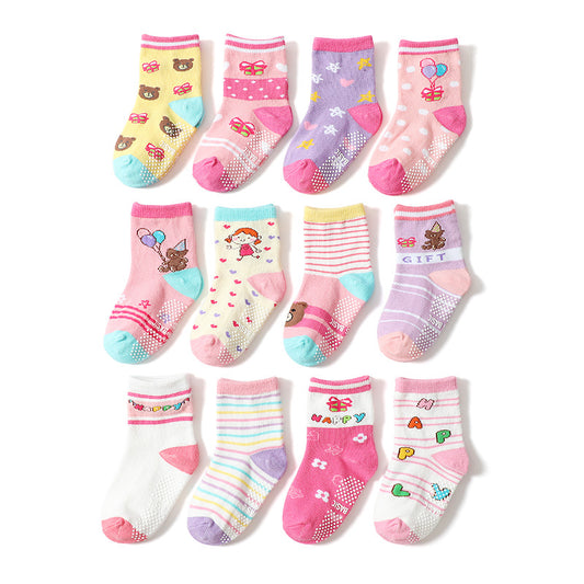 Calcetines Antideslizantes de Algodón con Lunares para Niños - Image 2