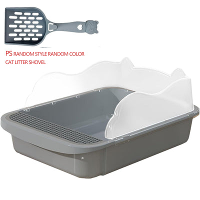 Arenero Tamizable para Gatos Pequeños con Bordes Altos y Bandeja Desmontable